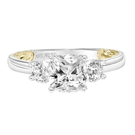 14K White Primary and Yellow Gold Lyric CHRISTY...