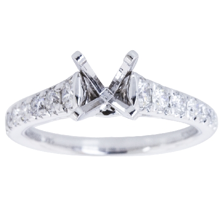 14K White Gold BRIDGET Engagement Ring Semi Mounting w/Diams=.53ctw SI2 G-H for 1.5ct Round Center Stone (not included) Size 6.5 #ER8259W44JJ (S1182152)<p>Center Stone Not Included</p>
