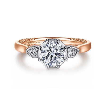 14K Rose and White Gold KYLIE 8Prong Engagement...