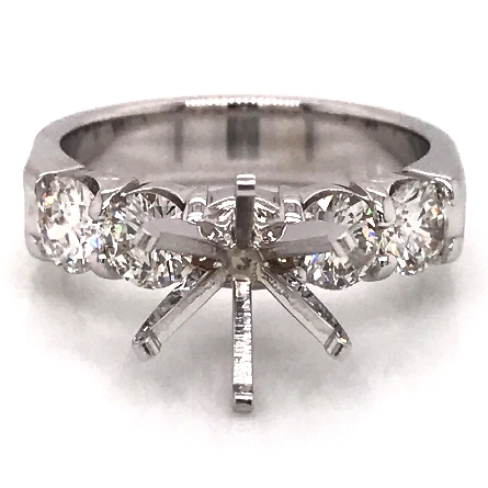 14K White Gold Shared Prong Set Engagement Ring...
