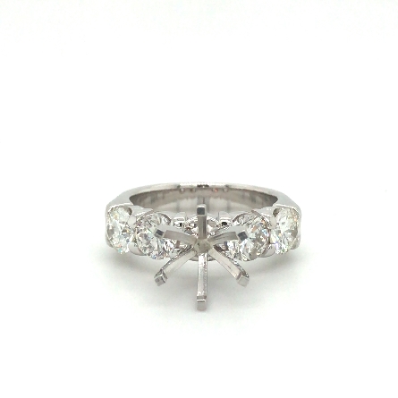 14K White Gold Shared Prong Set Engagement Ring...
