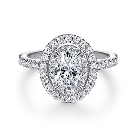 14K White Gold Gabriel NOVALEE Engagement Ring ...