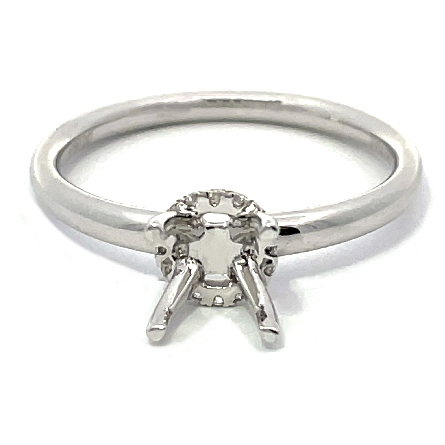 18K White Gold 4Prong Under-Halo Head Engagement Ring Semi Mounting w/16Diams=.06ctw VS G-H Size 6.5 #R15-153131<p>Center Stone Not Included</p>