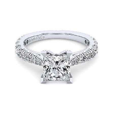 14K White Gold Gabriel AVERY Engagement Ring Se...