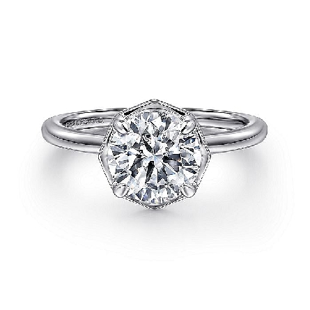 14K White Gold Gabriel CASSI Engagement Ring Se...