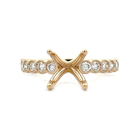 14K Yellow Gold 4Prong Engagement Ring Semi Mou...