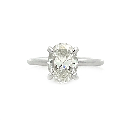 14K White Gold Solitiare Engagement Ring w/1 Ov...