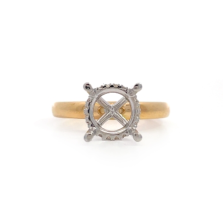 14K Yellow and White Gold 4Prong Polished Shank...