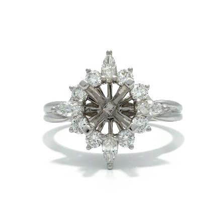 /home/earthtreasures/catalog.shopearthtreasures.com/imagedumplarge/EARTH_A14-10112.jpg 18K White Gold 4Prong Starburst Halo Engagement...