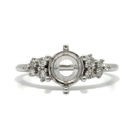 /home/earthtreasures/catalog.shopearthtreasures.com/imagedumplarge/EARTH_A14-10114.jpg 18K White Gold 6Prong Cluster Engagement Ring S...