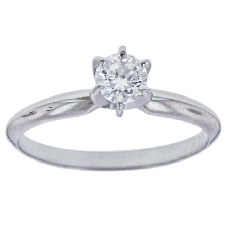 14K White Gold 1/3ct Solitaire Engagement Ring ...