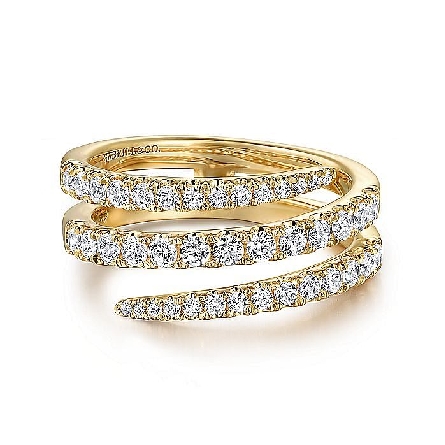 14K Yellow Gold Diamond Spikes Wrap Ladies Ring w/Diams=.72ctw SI2 G-H Size6.5 #LR52617Y45JJ (S1801750)