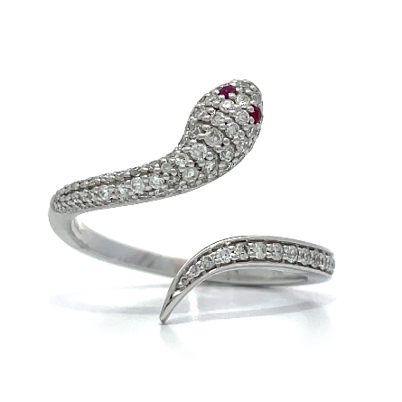 /home/earthtreasures/catalog.shopearthtreasures.com/imagedumplarge/EARTH_A4-03107.jpg 14K White Gold Bypass Snake Ring w/2Rubies=.02c...
