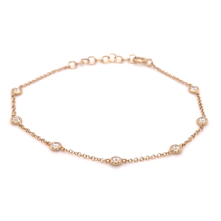 14K Yellow Gold 6-7inch Diamonds-by-the-Yard Be...