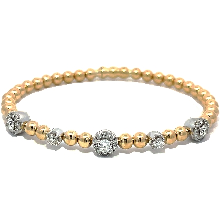 14K White and Yellow Gold 6 inch Gabriel Halo S...