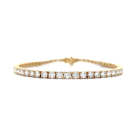 14K Yellow Gold 4Prong 6.75inch Tennis Bracelet...