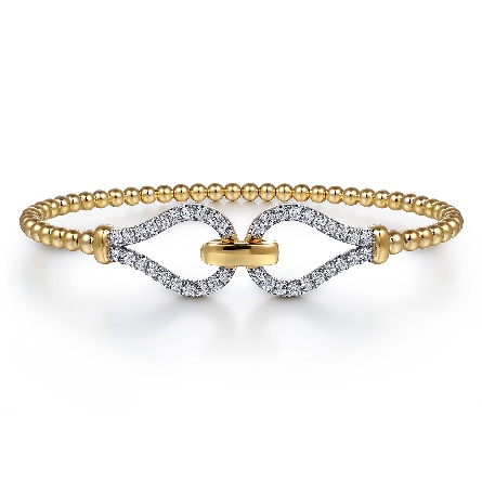 14K Yellow Gold Gabriel Bujukan Open Split Bang...