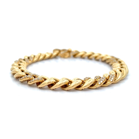 /home/earthtreasures/catalog.shopearthtreasures.com/imagedumplarge/EARTH_A5-200551.jpg 14K Yellow Gold 7inch Curb Link Bracelet w/184D...