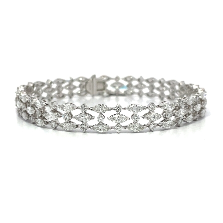/home/earthtreasures/catalog.shopearthtreasures.com/imagedumplarge/EARTH_A5-200553.jpg 18K White Gold 7inch Marquise and Round Fashion...