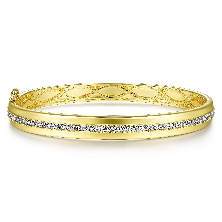 /home/earthtreasures/catalog.shopearthtreasures.com/imagedumplarge/EARTH_A5-200558.jpg 14K Yellow Gold Gabriel Channel Bangle Bracelet...