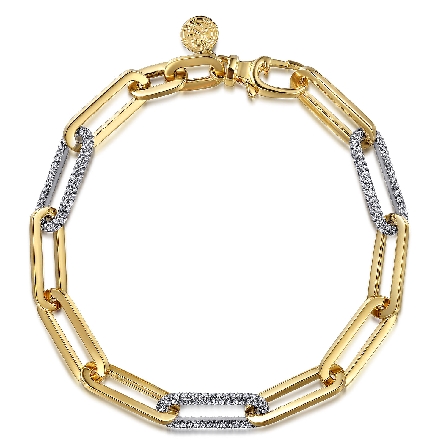 /home/earthtreasures/catalog.shopearthtreasures.com/imagedumplarge/EARTH_A5-200564.jpg 14K Yellow and White Gold Gabriel 7.5inch Pave ...
