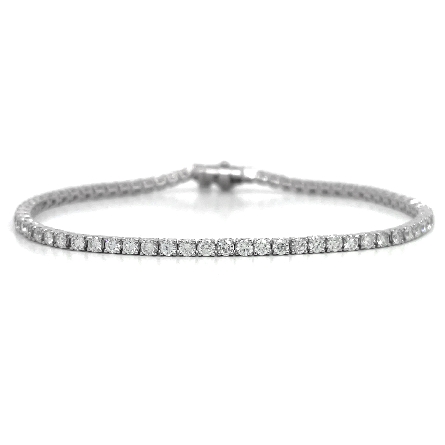 /home/earthtreasures/catalog.shopearthtreasures.com/imagedumplarge/EARTH_A5-200569.jpg 14K White Gold 7inch 4Prong Tennis Bracelet w/7...