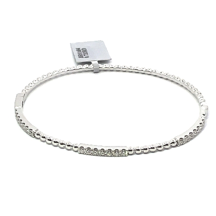 /home/earthtreasures/catalog.shopearthtreasures.com/imagedumplarge/EARTH_A5-200587.jpg 18K White Gold Beaded 3 Station Bangle Bracelet...