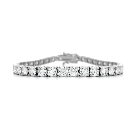 /home/earthtreasures/catalog.shopearthtreasures.com/imagedumplarge/EARTH_A5-200595.jpg 18K White Gold 7inch 4Prong Tennis Bracelet w/4...
