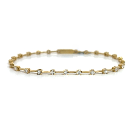 /home/earthtreasures/catalog.shopearthtreasures.com/imagedumplarge/EARTH_A5-200600.jpg 14K Yellow Gold 7inch Seperated Line Bracelet w...