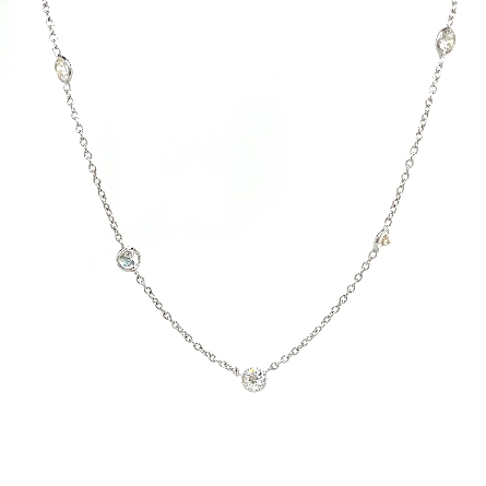 14K White Gold 16-18inch Adjustable Diamonds by...
