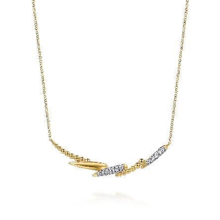 14K Yellow Gold Gabriel Bujukan Segemented Bar ...