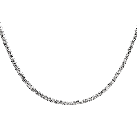 14K White Gold 16inch 4Prong Tennis Necklace w/...