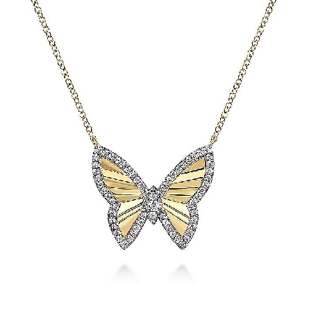 14K White and Yellow Gold 15.5-17.5inch Diamond...