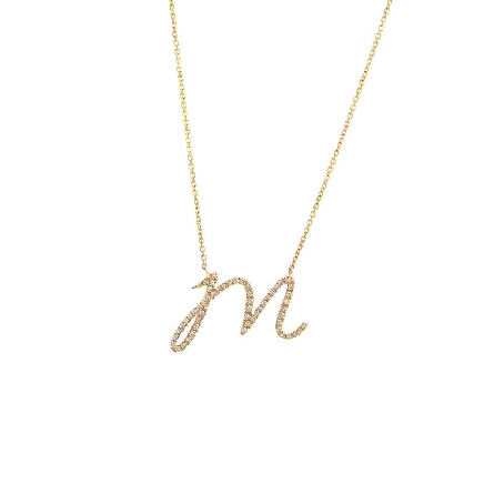 14K Yellow Gold 16-18inch Adjustable Script Ini...