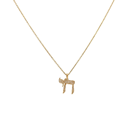 /home/earthtreasures/catalog.shopearthtreasures.com/imagedumplarge/EARTH_A6-04770.jpg 18K Yellow Gold Pave Chai Pendant Adjustable 18...