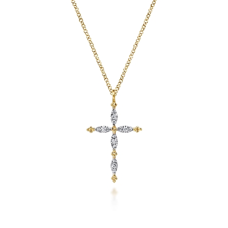 /home/earthtreasures/catalog.shopearthtreasures.com/imagedumplarge/EARTH_A6-04781.jpg 14K Yellow Gold Gabriel Bujukan Cross Pendant N...