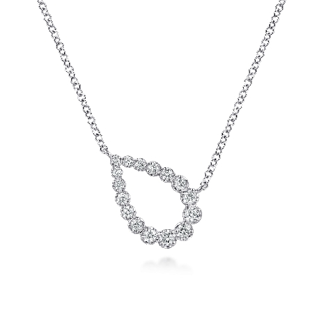 /home/earthtreasures/catalog.shopearthtreasures.com/imagedumplarge/EARTH_A6-04790.jpg 14K White Gold Graduating Pear Shape Pendant Ne...