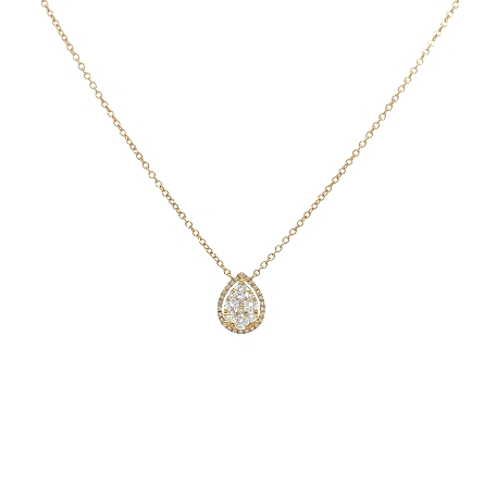 /home/earthtreasures/catalog.shopearthtreasures.com/imagedumplarge/EARTH_A6-04838.jpg 18K Yellow Gold 16-18inch Pear Shaped Halo Neck...