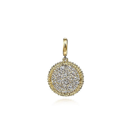 14K Yellow Gold Gabriel Bujukan 18mm Medallion ...