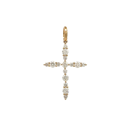 /home/earthtreasures/catalog.shopearthtreasures.com/imagedumplarge/EARTH_A7-201193.jpg 14K Yellow Gold 20mm Prong Set Cross Pendant w/...