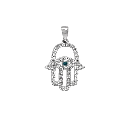 /home/earthtreasures/catalog.shopearthtreasures.com/imagedumplarge/EARTH_A7-201207.jpg 18K Yellow 12MM Open Hamsa Pendant w/1Irradiate...