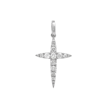 /home/earthtreasures/catalog.shopearthtreasures.com/imagedumplarge/EARTH_A7-201213.jpg 18K White Gold 18mm Edged Cross Pendant w/16Dia...