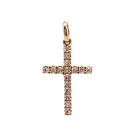 /home/earthtreasures/catalog.shopearthtreasures.com/imagedumplarge/EARTH_A7-201216.jpg 18K Yellow Gold 12x8.5mm Cross Pendant w/16Diam...