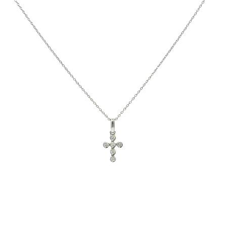 /home/earthtreasures/catalog.shopearthtreasures.com/imagedumplarge/EARTH_A7-201223.jpg 14K White Gold Small Bezel Cross Pendant on 16-...