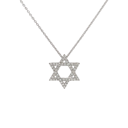 /home/earthtreasures/catalog.shopearthtreasures.com/imagedumplarge/EARTH_A7-201274.jpg 14K White Gold Adjustable 16-18inch Star of Dav...
