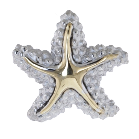 Sterling Silver and 14K Yellow Gold Starfish Sl...
