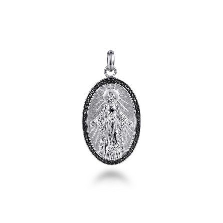 Sterling Silver Gabriel Oval Miraculous Medal V...