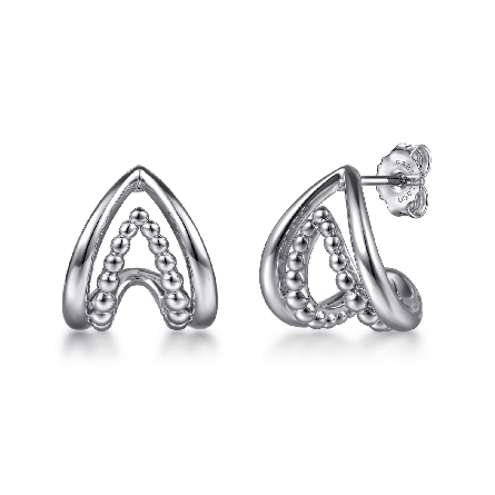 Sterling Silver Gabriel Chevron J Hoop Bujukan ...