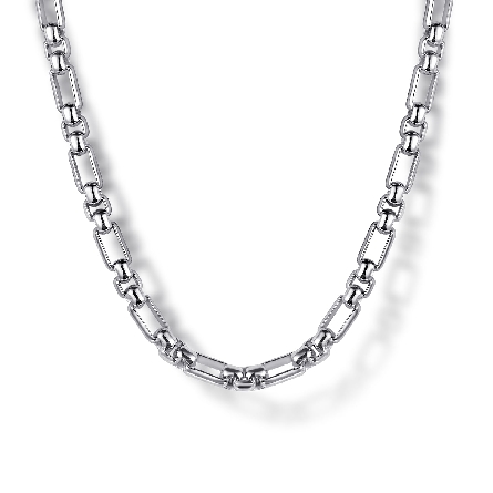 Sterling Silver Gabriel 22inch 3mm Solid Fancy ...