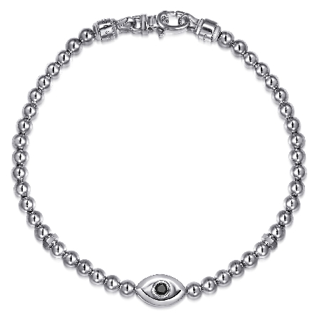 Sterling Silver Mens Gabriel 8inch Beaded Evil ...